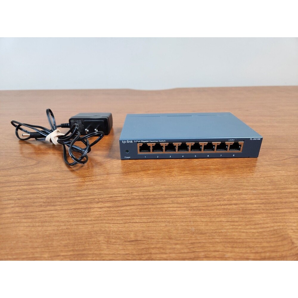TP‑Link TL‑SG108 8‑Port Gigabit Desktop Switch (Ver. 6.6) – Tested & Working